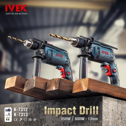 دریل 13 چکشی 600 وات K-7312 ایوک
