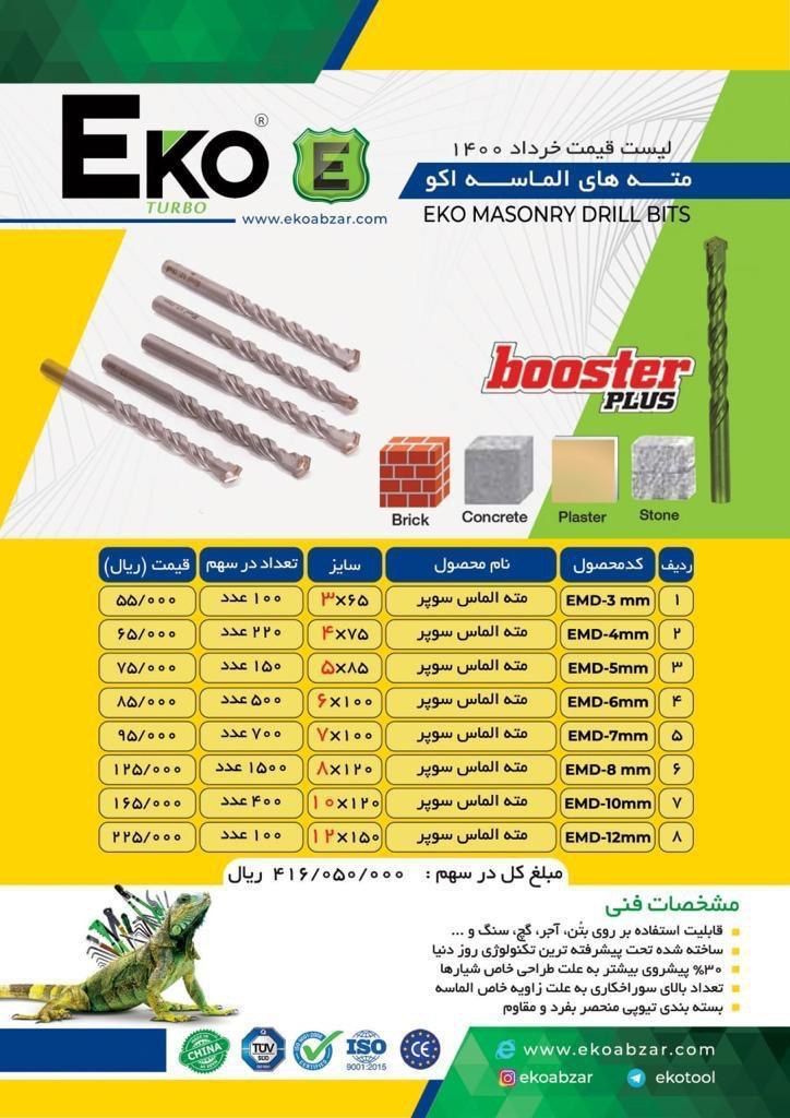 مته های الماسه اکوکیفیت عالی-باضم