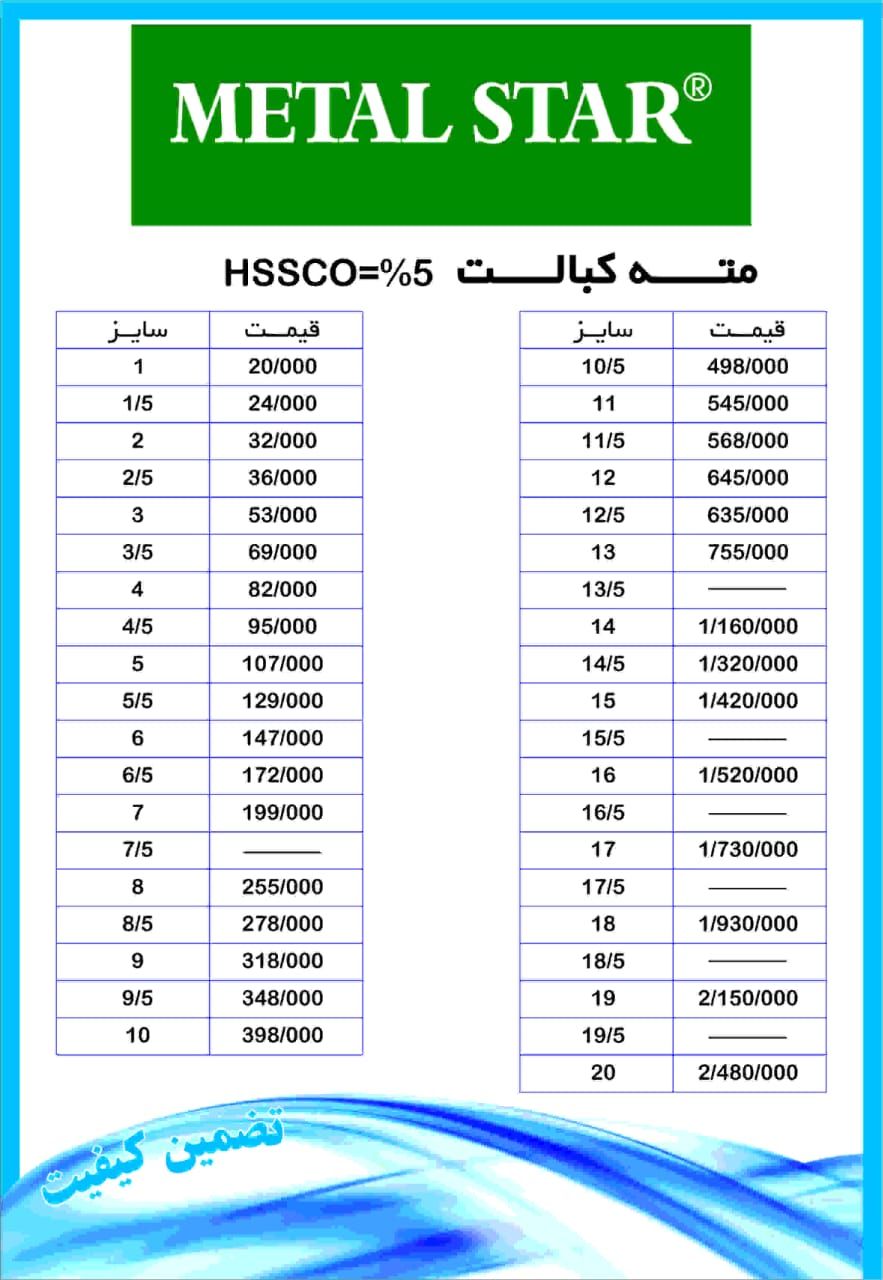 مته متال استار درحال توزیع میباشد️