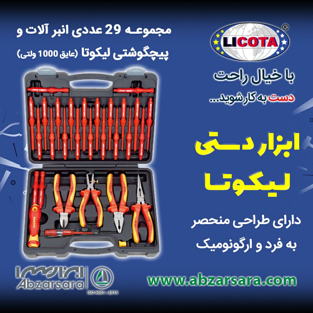 مجموعه 29 عددی انبر آلات و پیچگوشتی