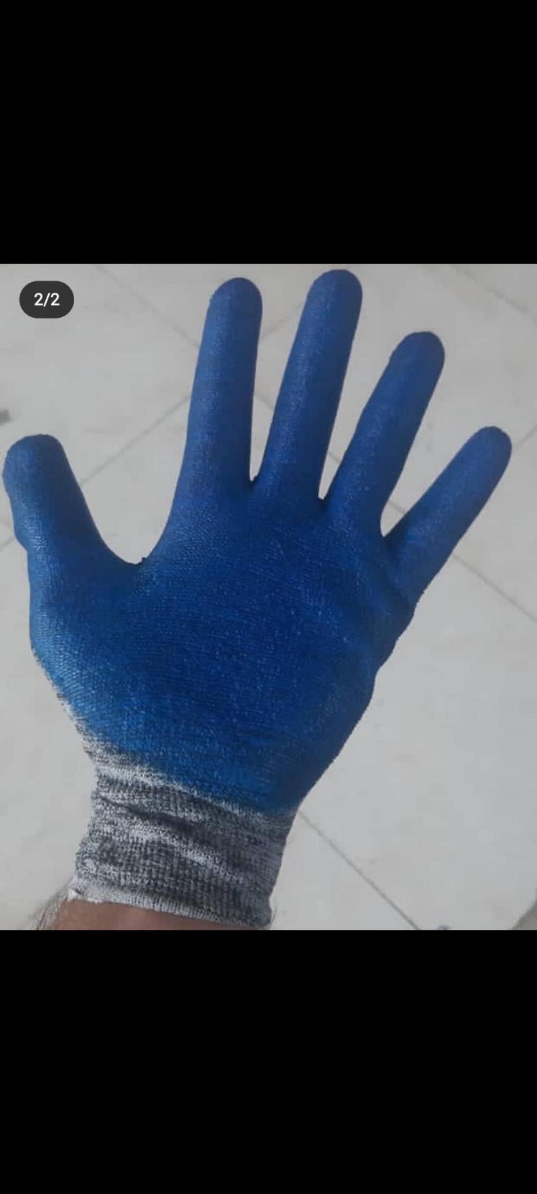 دستکش کف مواد نانو با نخ ملانژ