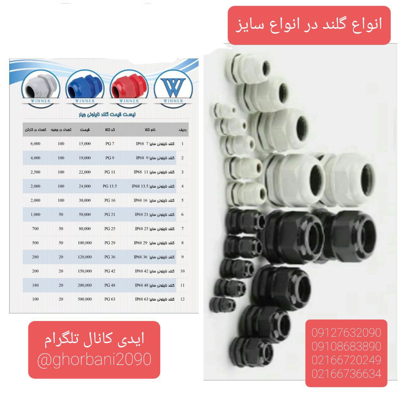 توزیع وپخش گلند پلاستیکیدرانواع