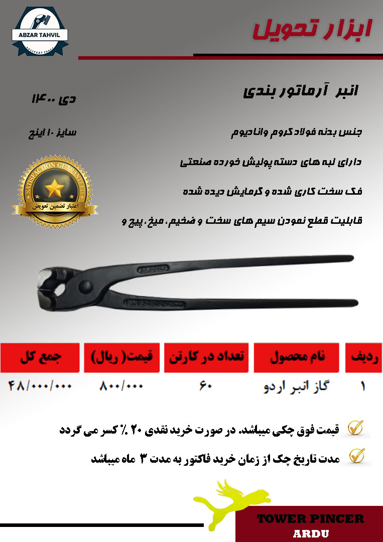 گاز انبر اردو