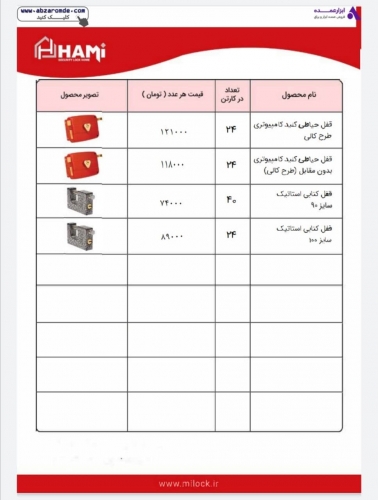 خرید عمده قفل حامی در ابزارعمده