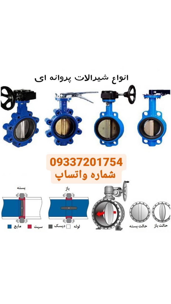 انواع شیرآلات پروانه:تضمین کیفیتت