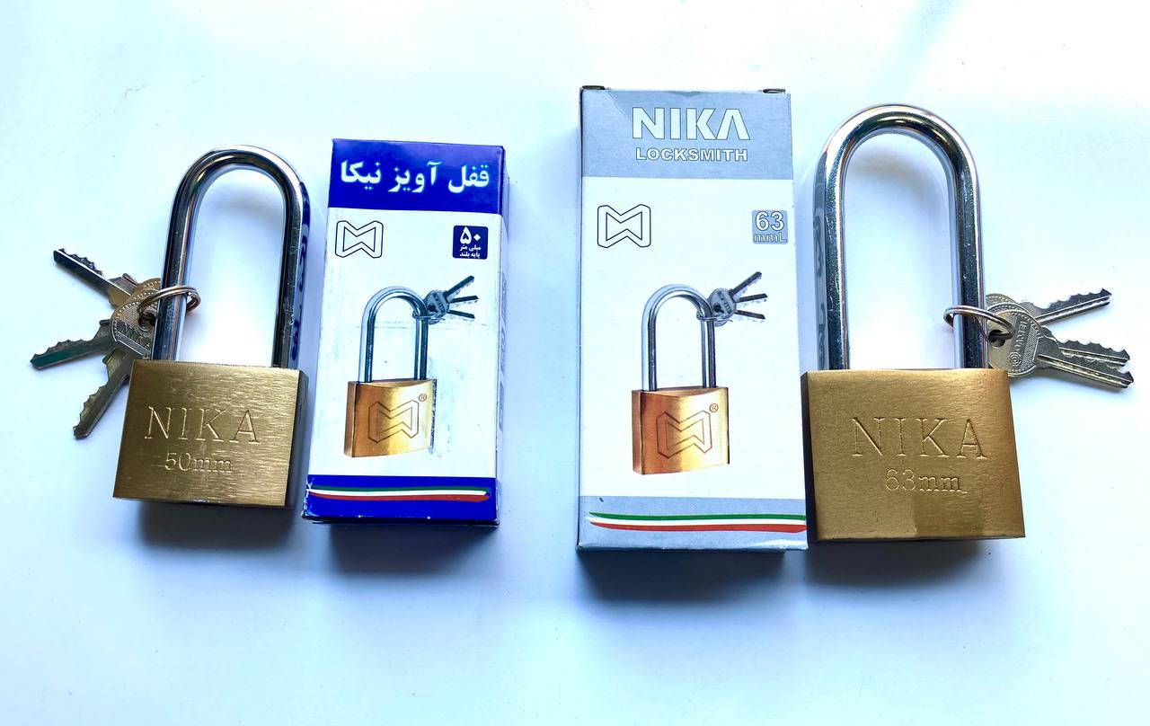 قفل آویز پایه بلند NIKA سایز ۶۳ و