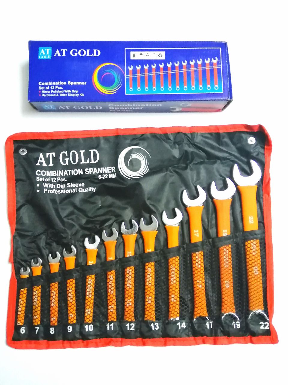 آچار یکسر 12عددی روکشدار at gold 