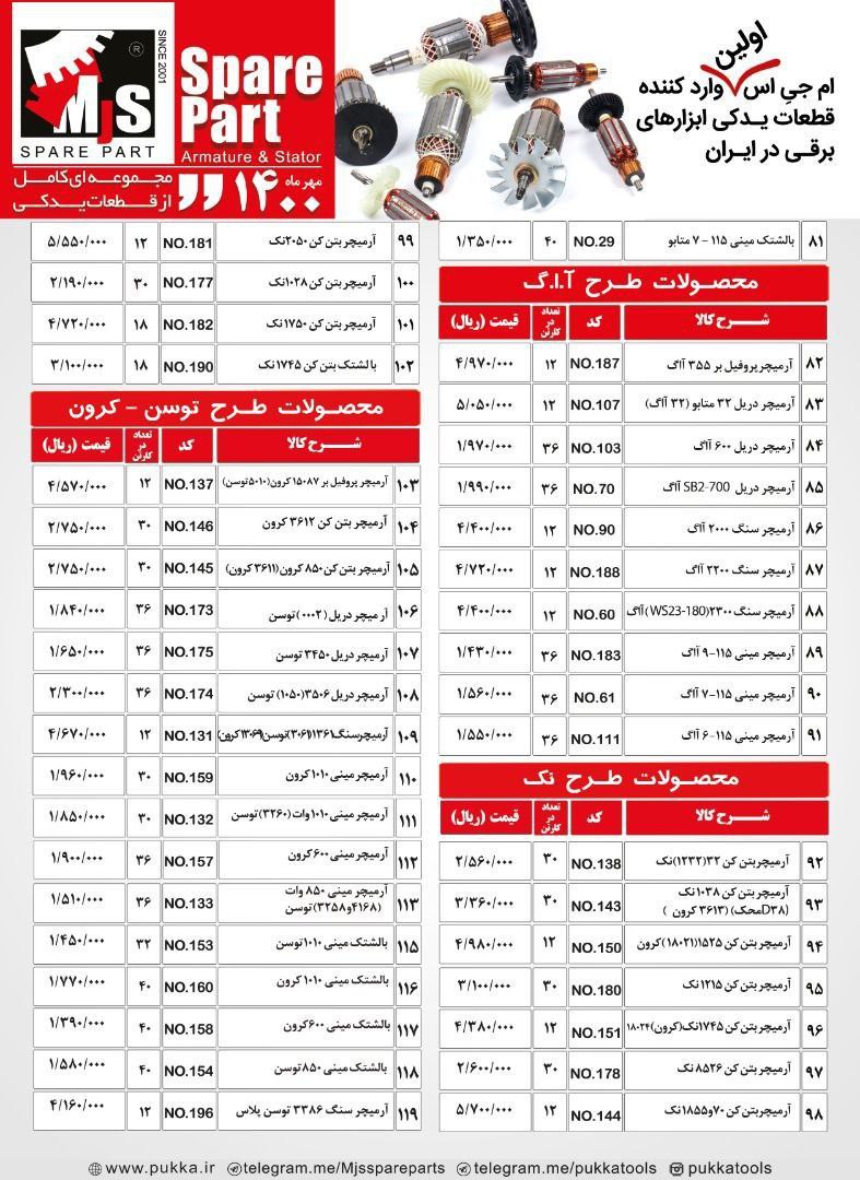 فروش قطعات پوکاوMJS
