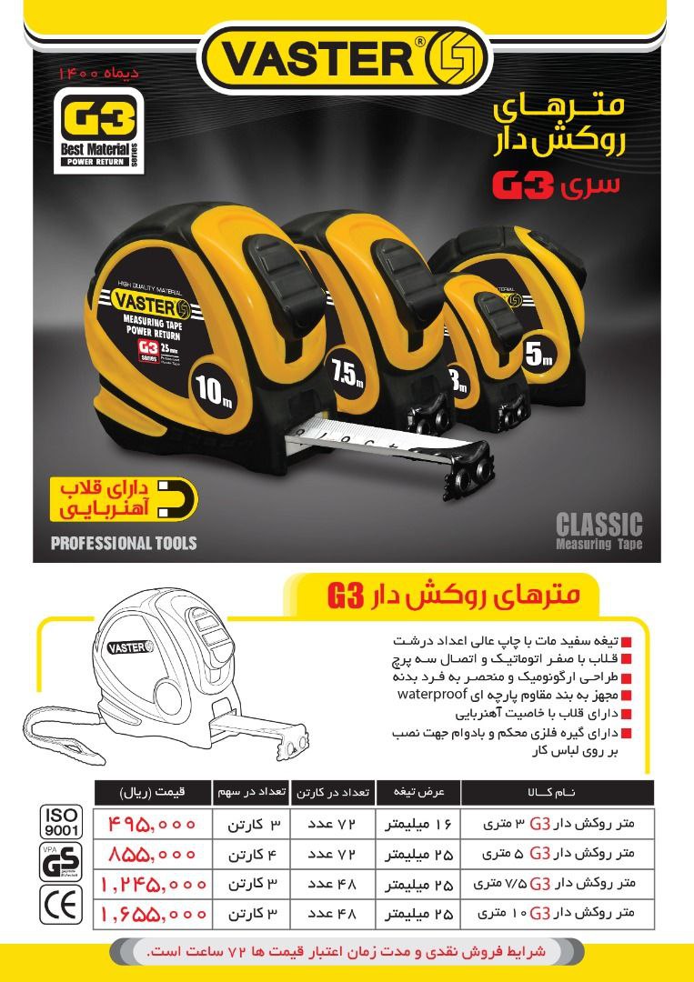 لیست قیمت متر های روکشدار واسترشما