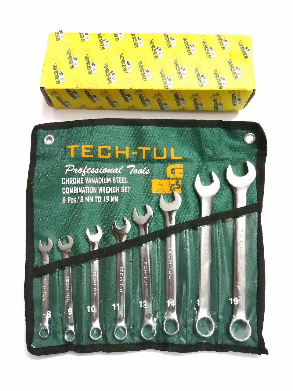 آچار یکسر 8عددی کیفی استیل tech_tul