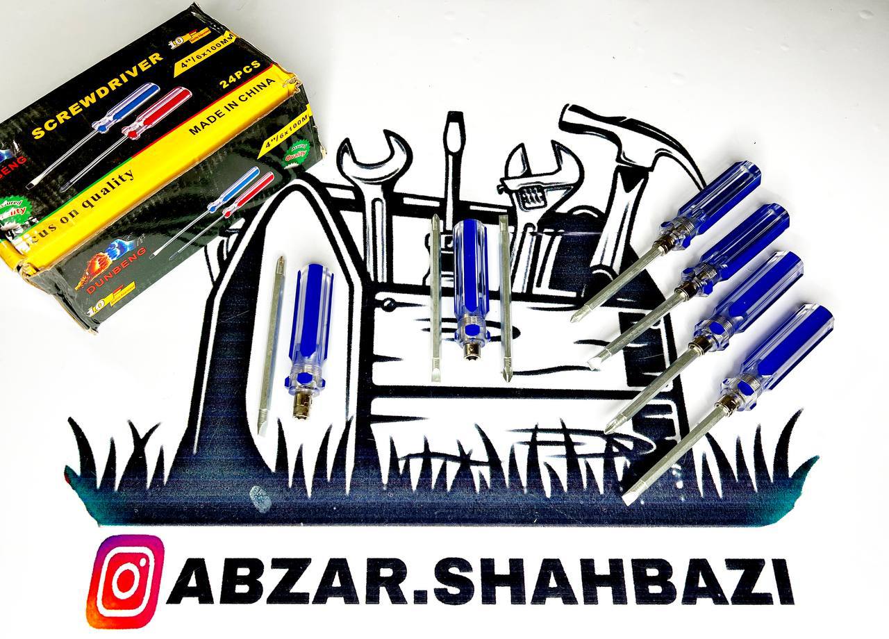 پیچ گوشتی دوطرفه شیشه ای تعداد د