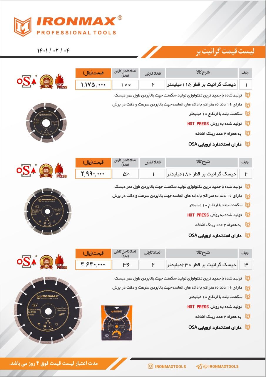 ابزار برادران خنجری گرانیت بر های 