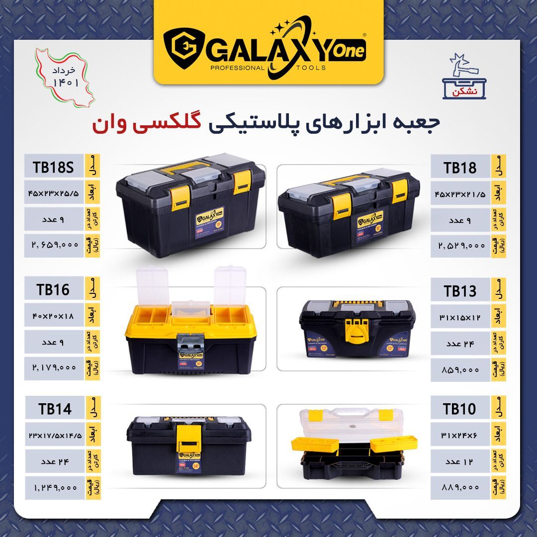 لیست جدید جعبه ابزار های گلکسی وان