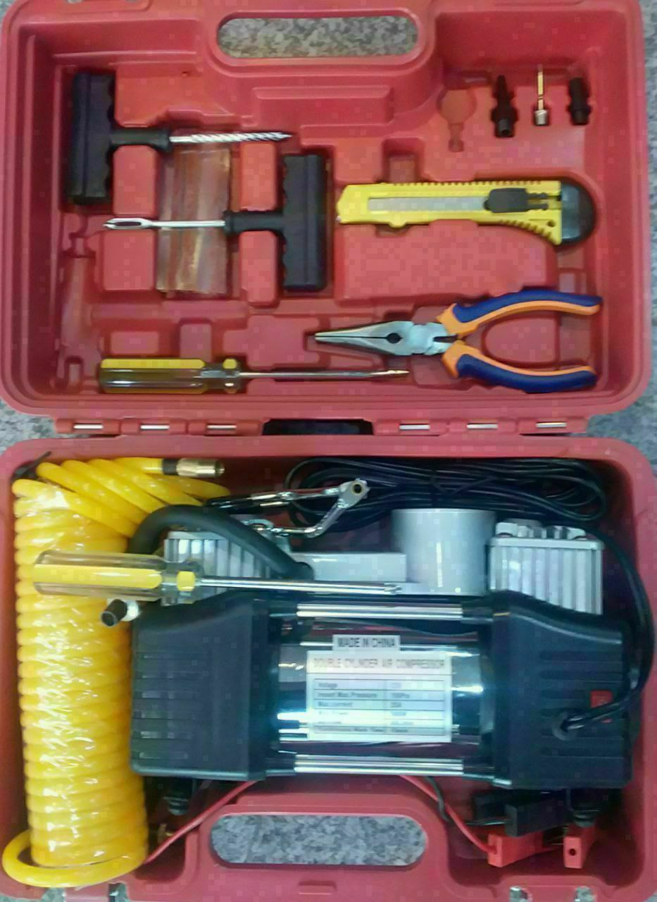 کمپرسور فندکی دو پمپ دارای لوازم