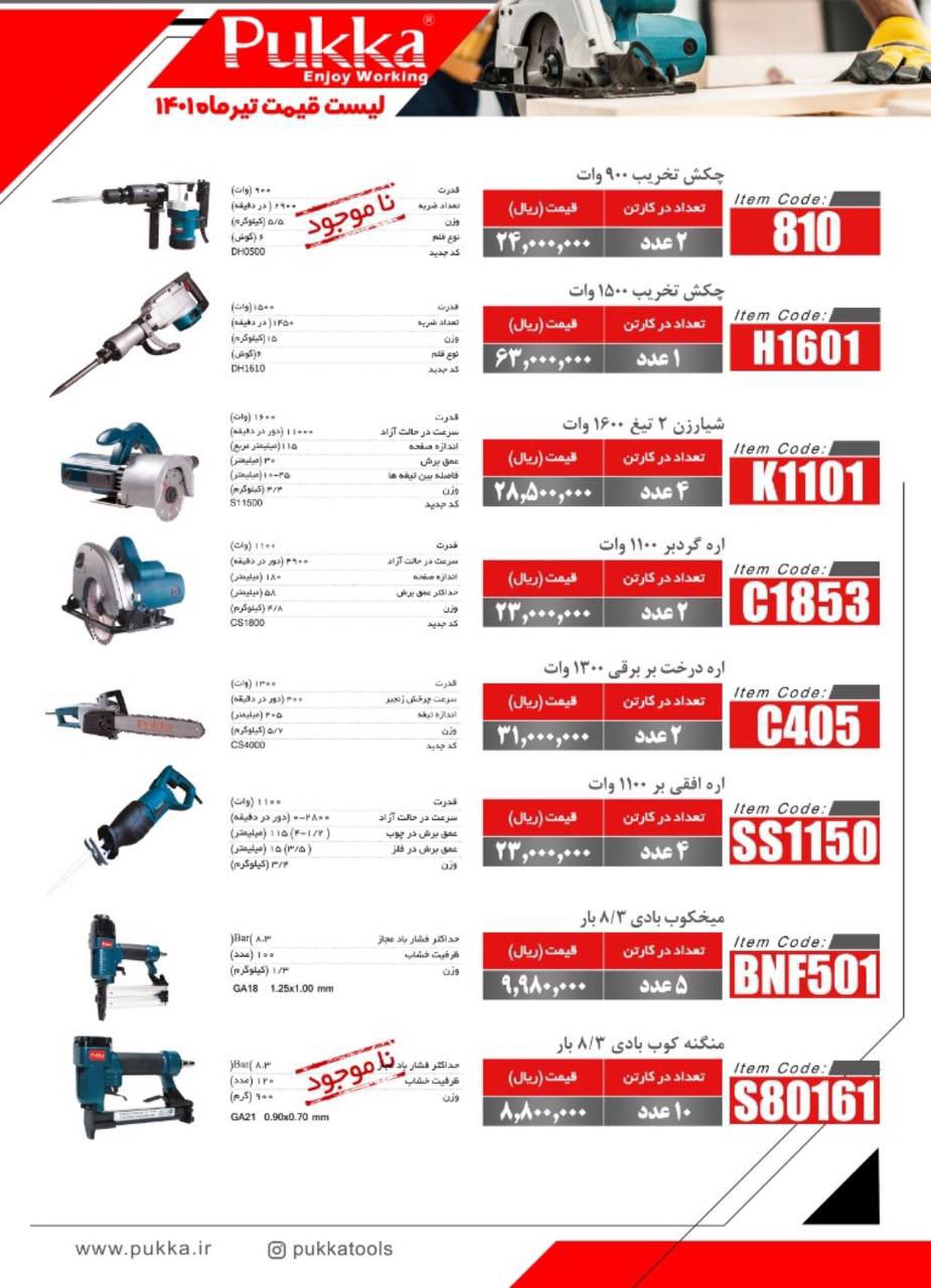 ابزار مهراد پخش محصولات پوکا تهرا