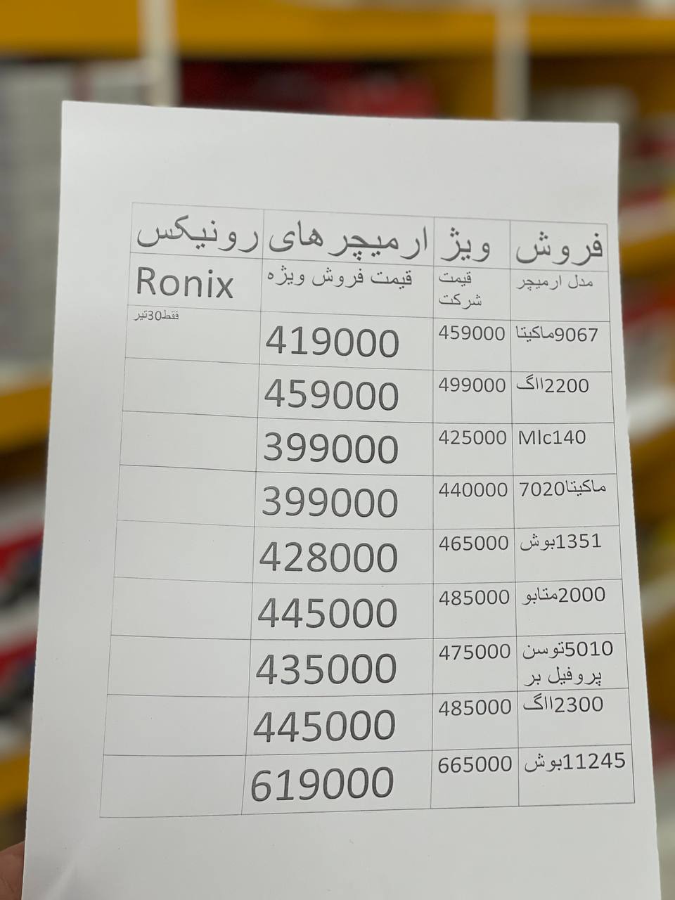 فروش ویژه ارمیچرهای رونیکسارمیچر 