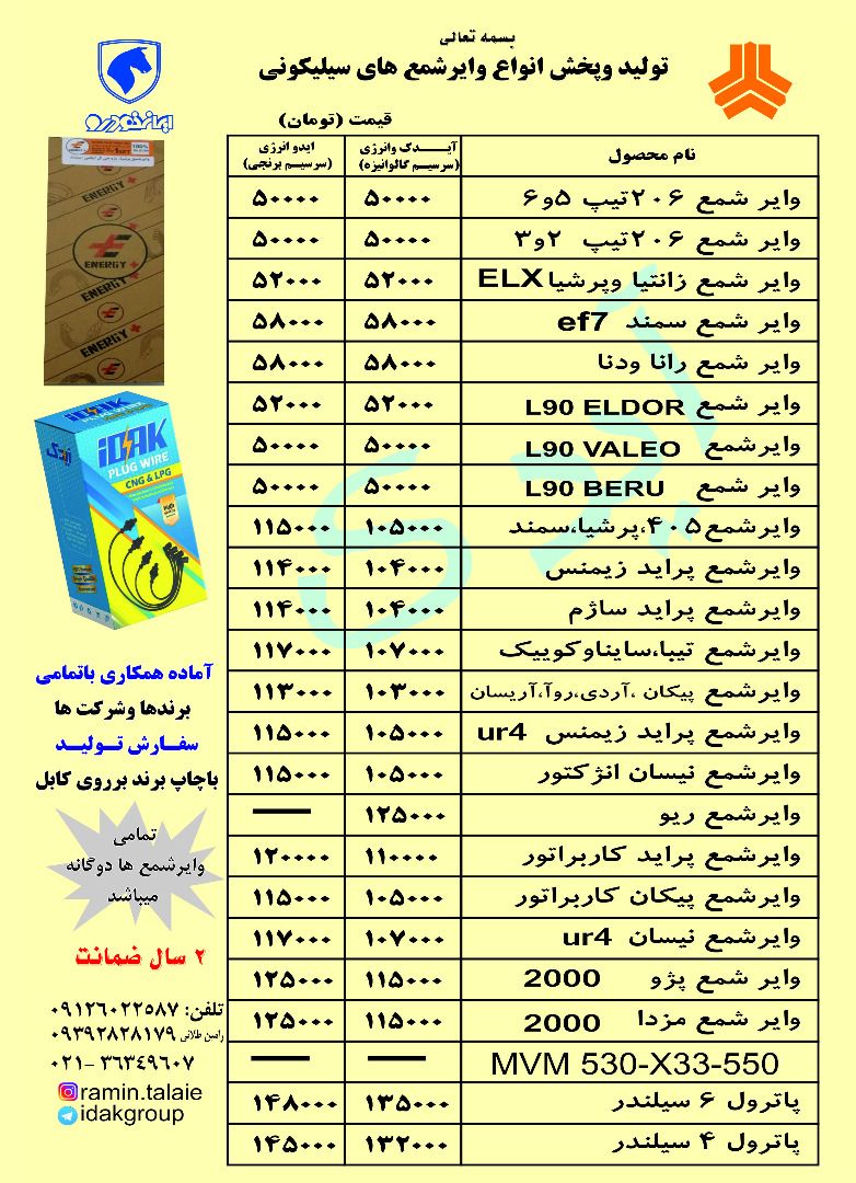 گروه تولیدی آیدک تولید کننده وایرشم