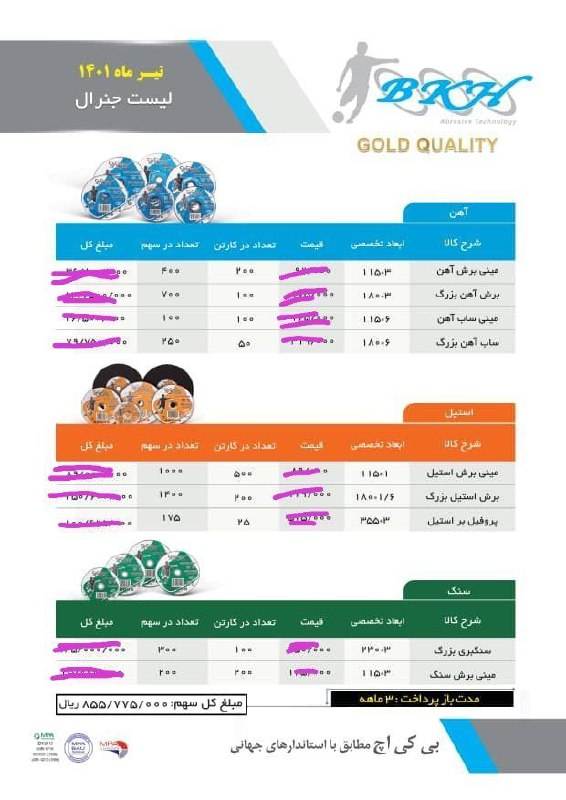 صفحه سنگ بی کی اچبالاترین درصد تخف