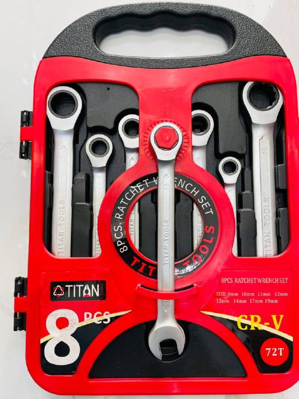  آچار جغجغه ۸ عددی تیتان تعداد ۳۰