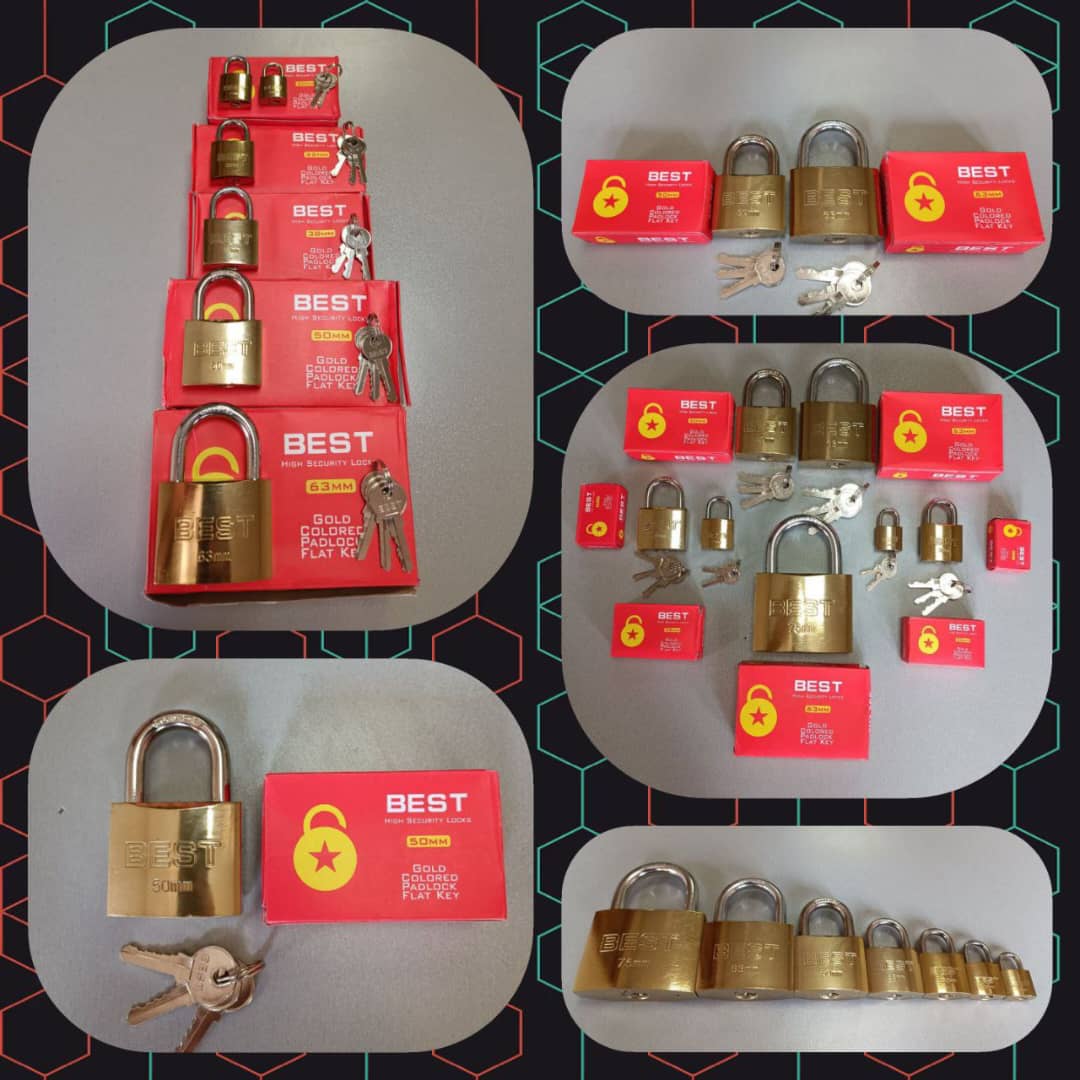قفل آویز طرح برنجی BEST