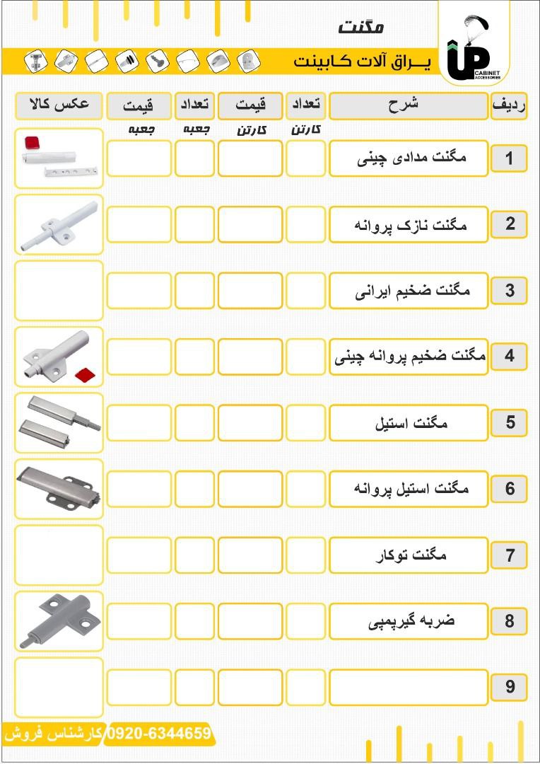 انواع مگنت مگنت مدادیمگنت پروانه
