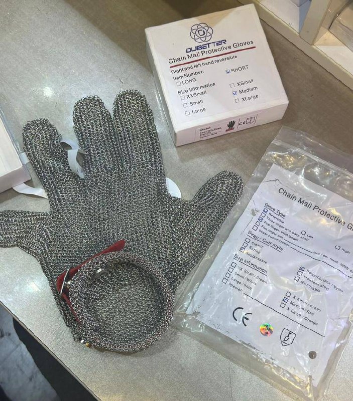 دستکش قصابی زنجیری (چینی) لطفا جهت