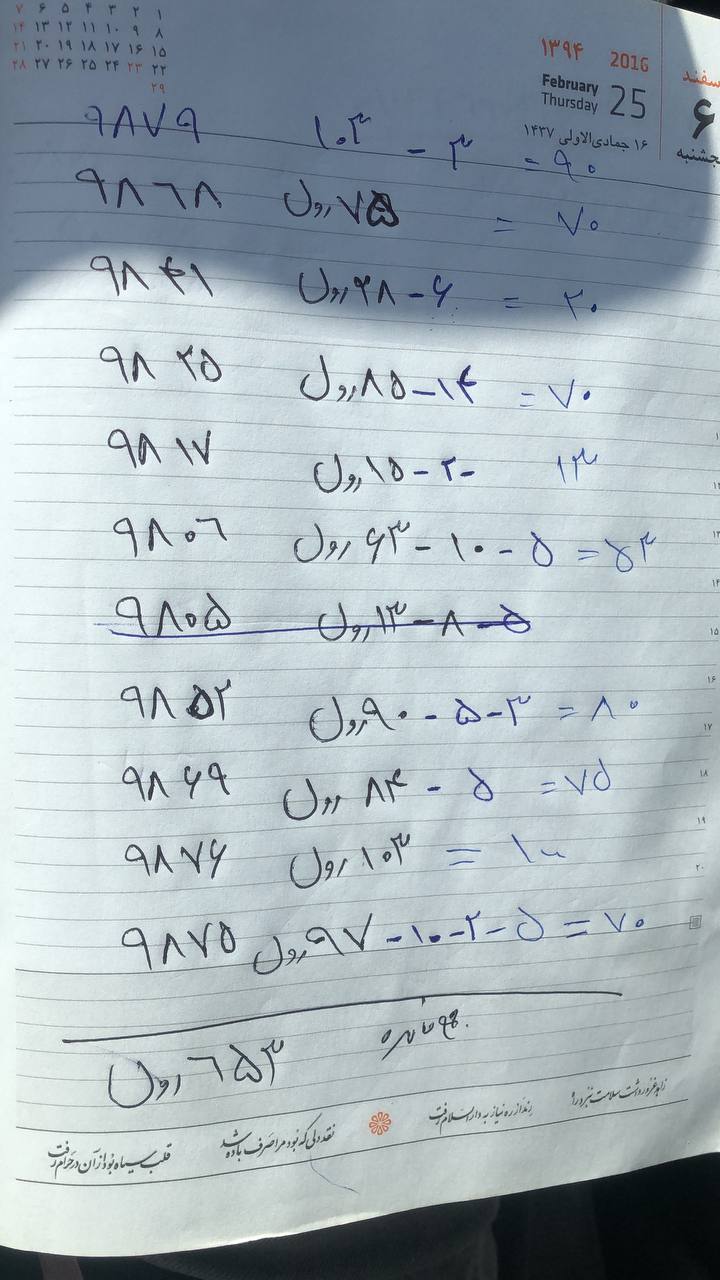 کدهای موجود از البوم تریم ( برند پل