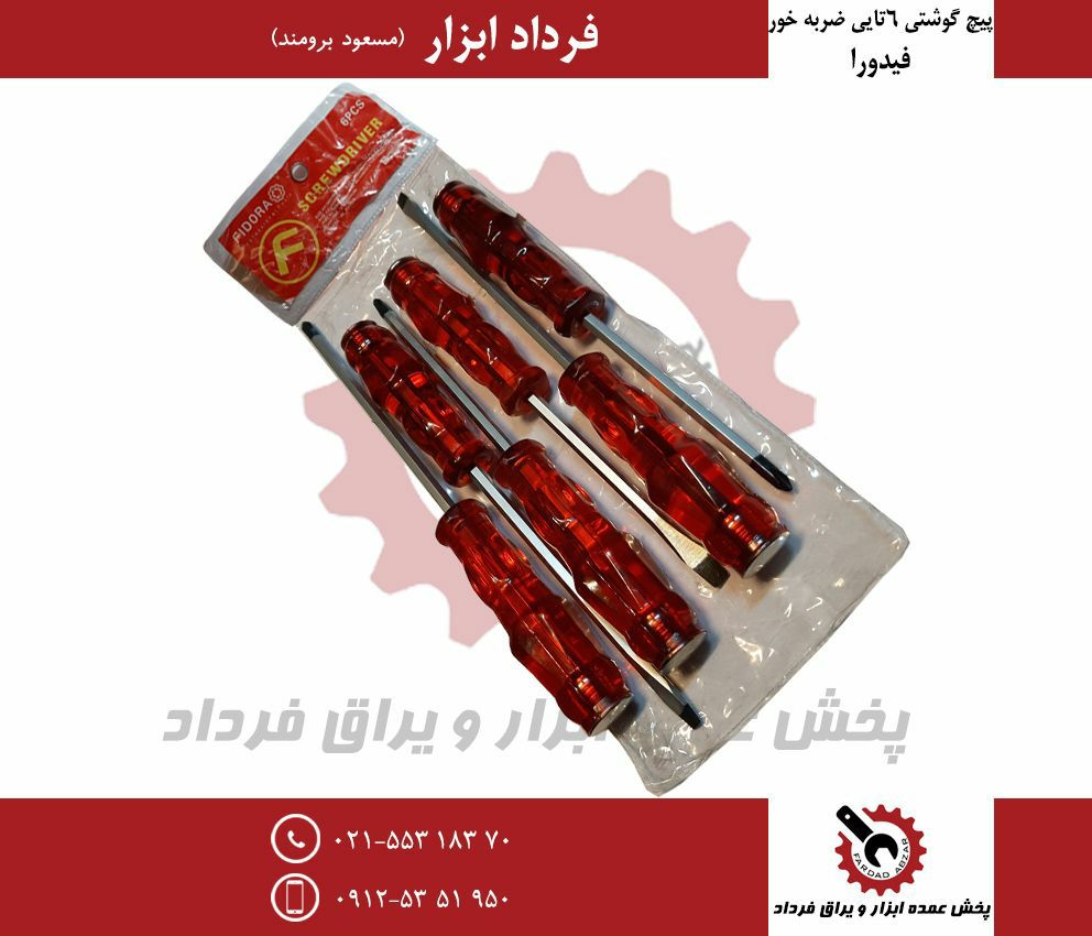 پیچ گوشتی ۶ تایی ضربه خور فیدوراجن