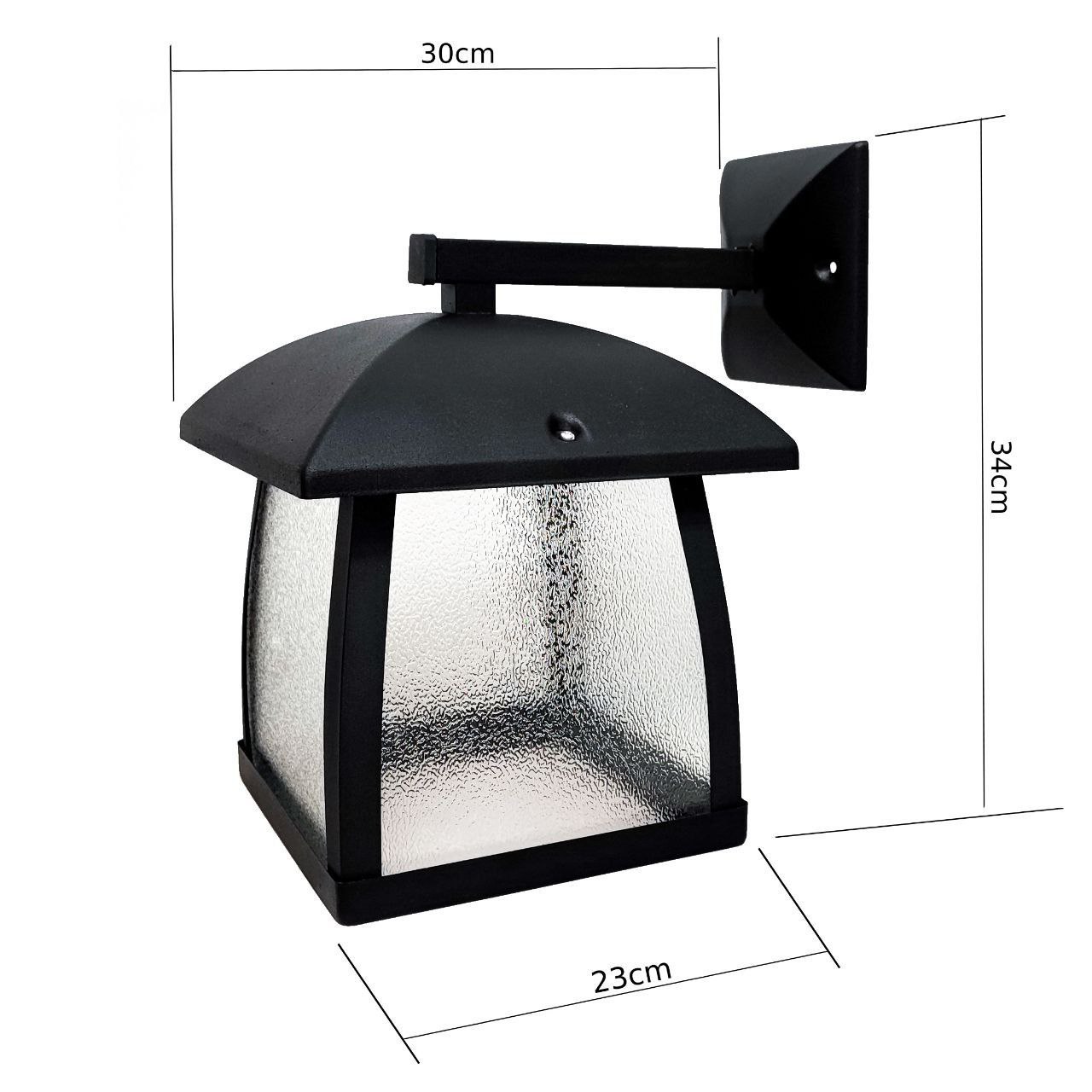 چراغ حیاطی فلزی مدرنشیشه 4 میلسیم