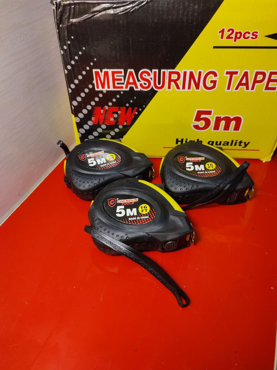 متر روکش دار ۵ متریورق سفید ۳ پرچ