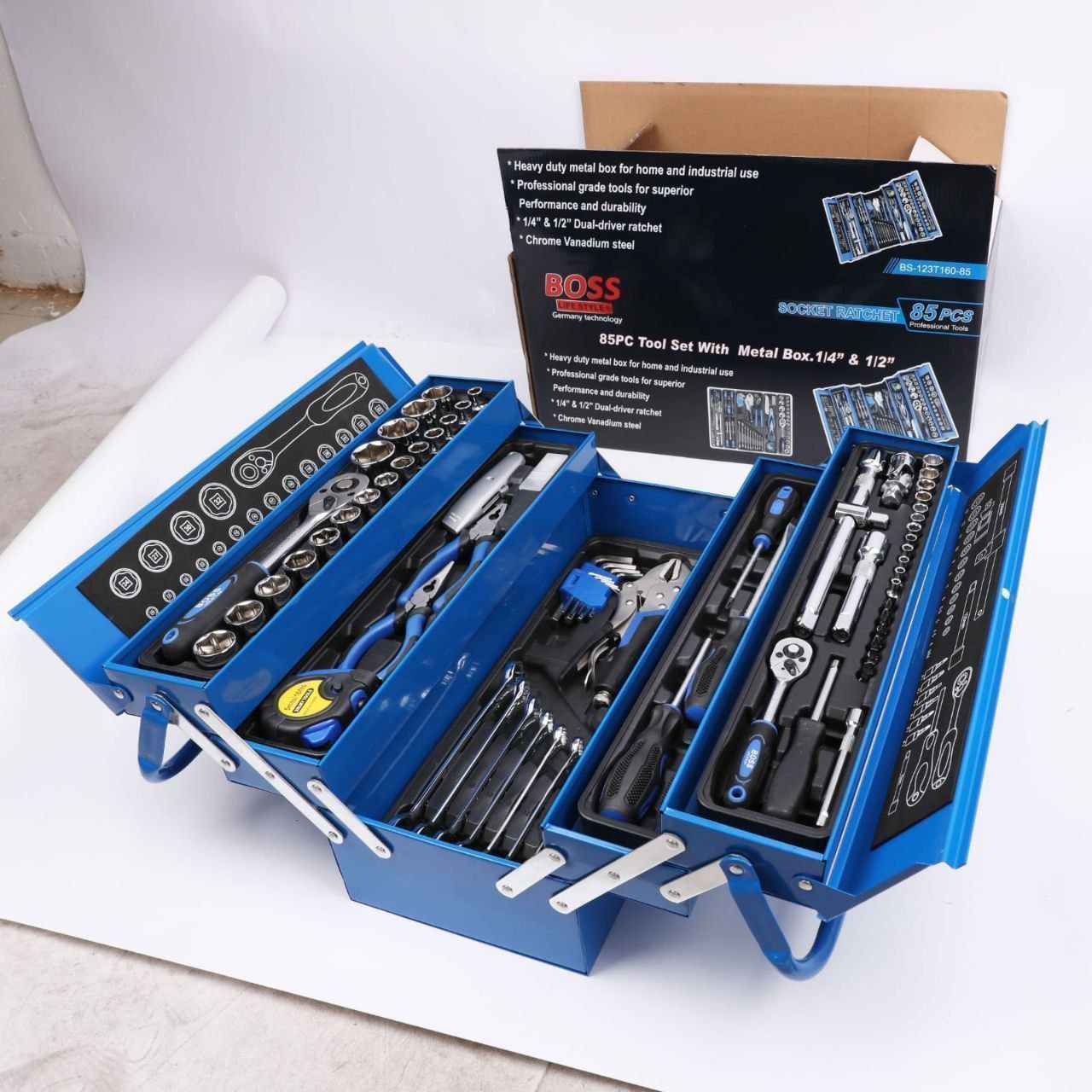 جعبه ابزار ۸۵ پارچه کامل باس قیمت