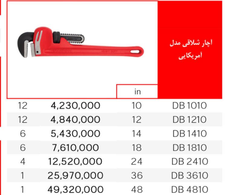 آچار شلاقی ایران پتکسایز ۱۰-۱۴-۱۸-