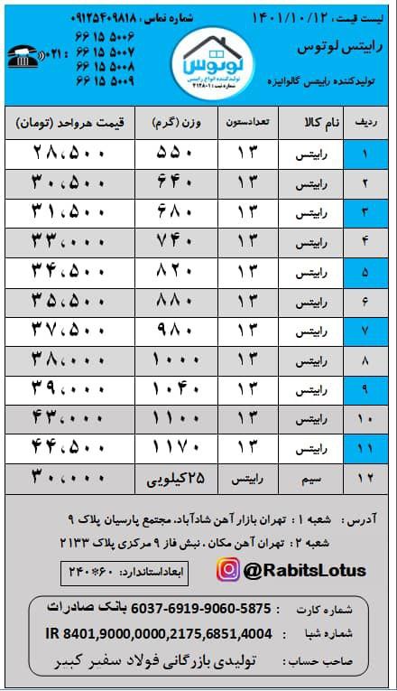 #رابیتس رابیتس لوتوستولیدکننده ان