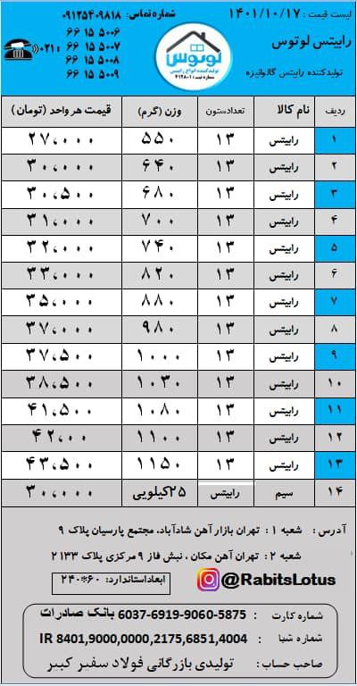 #رابیتس رابیتس لوتوستولیدکننده ان