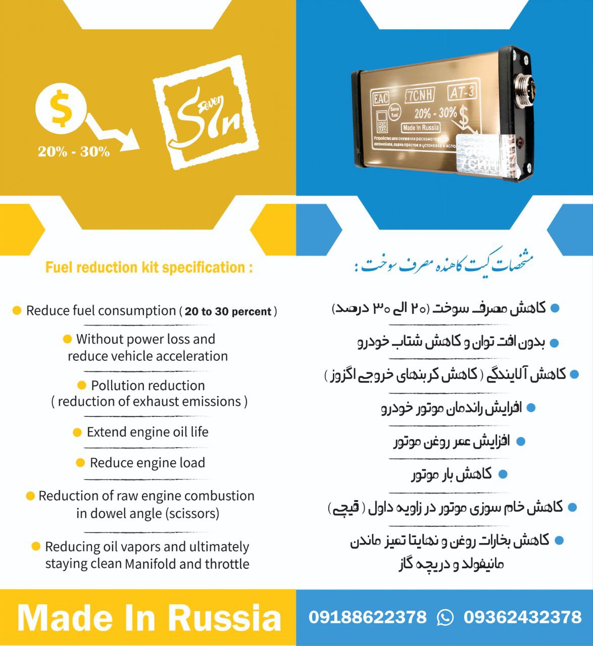 ۱-کیت کاهش مصرف سوخت خودرو های بنزی