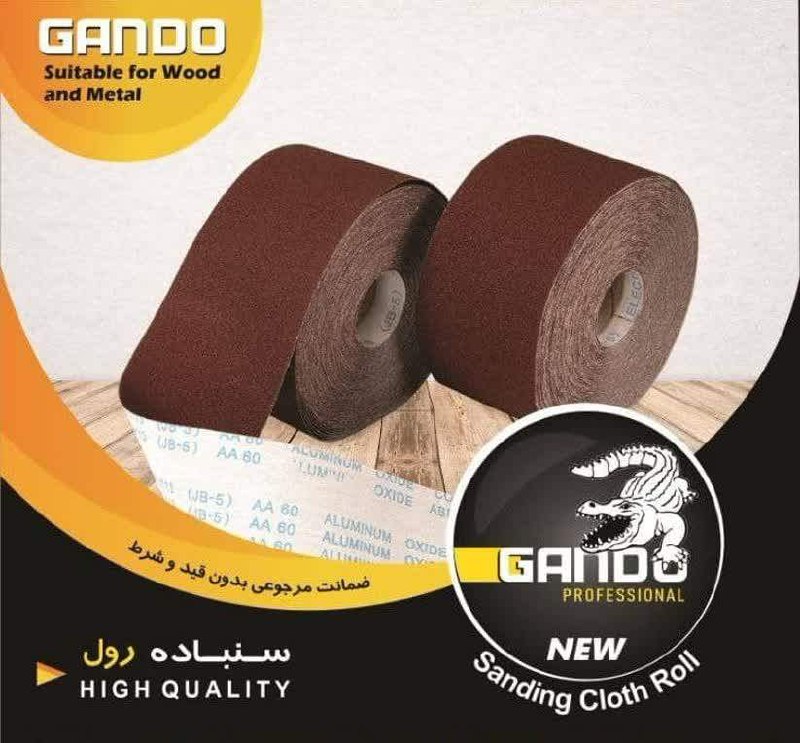 سنباده رول50 متری‌ طرح‌کلینگ‌گاندو