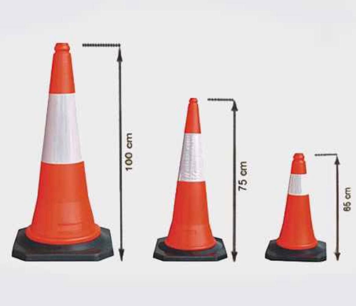 استوانه ترافیکی زیره لاستیک 75