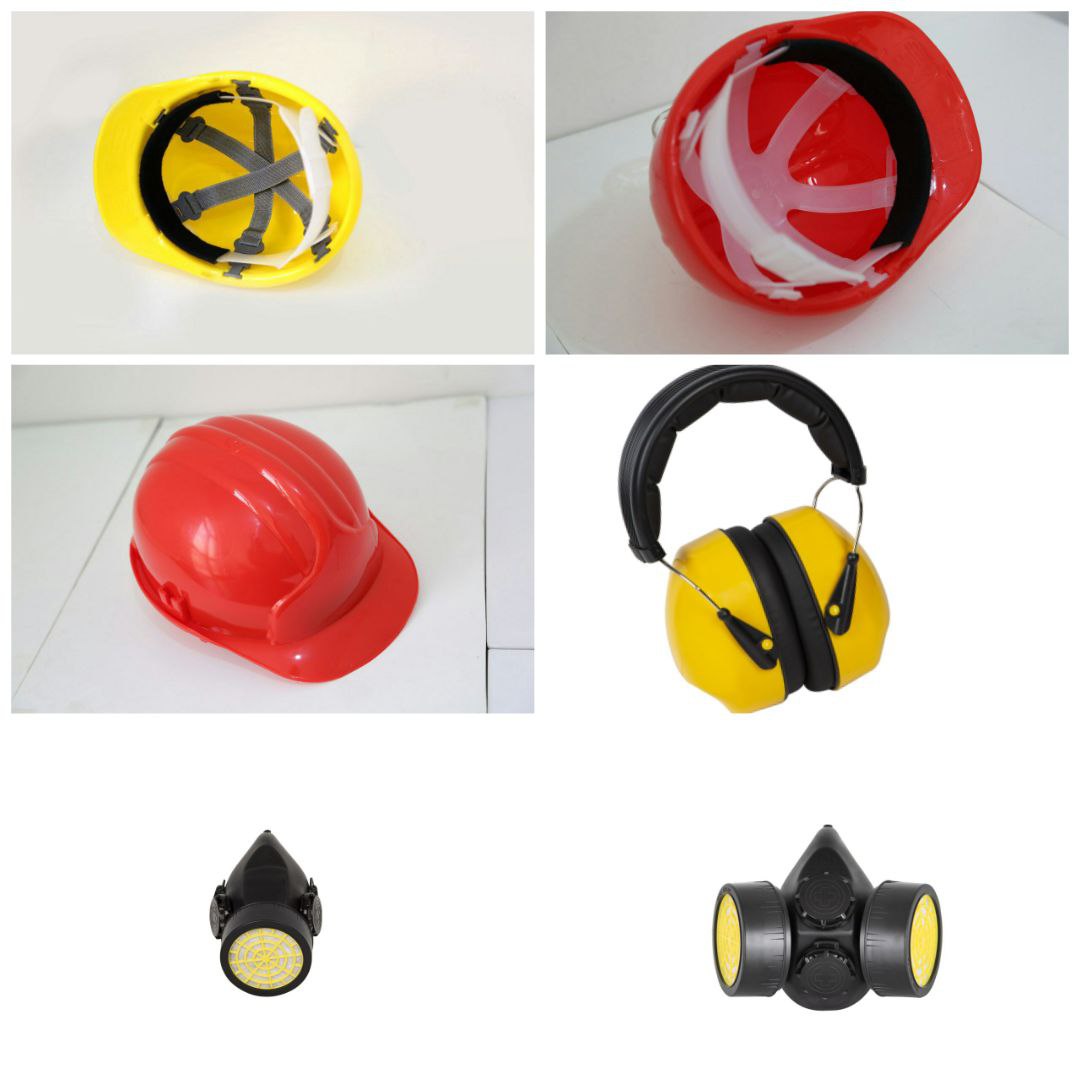 کلاه های ایمنی  و گوشی صداگیر و ماس