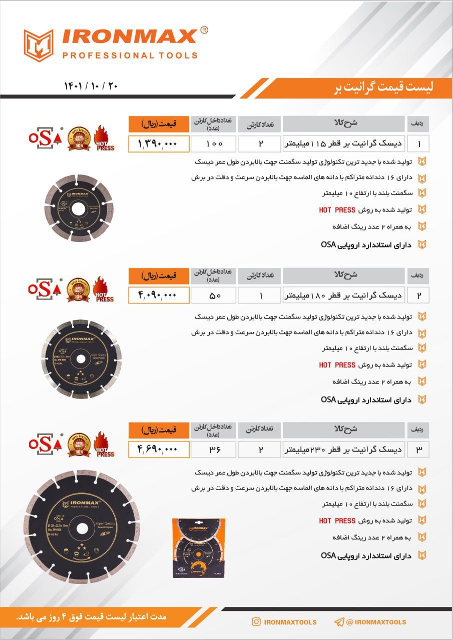ابزار برادران خنجری گرانیت بر های 