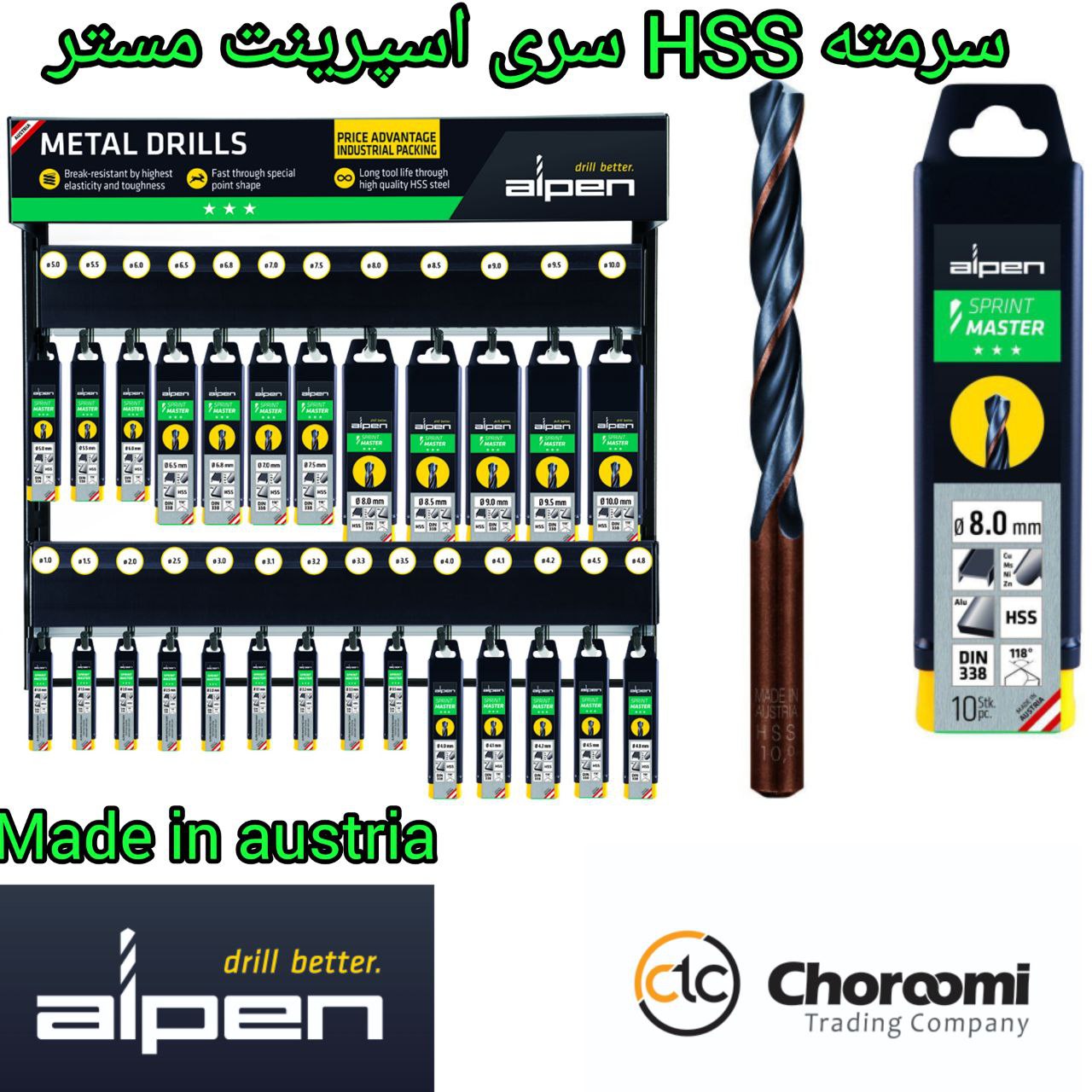 سر مته HSS سری اسپرینت مستر ساخت 