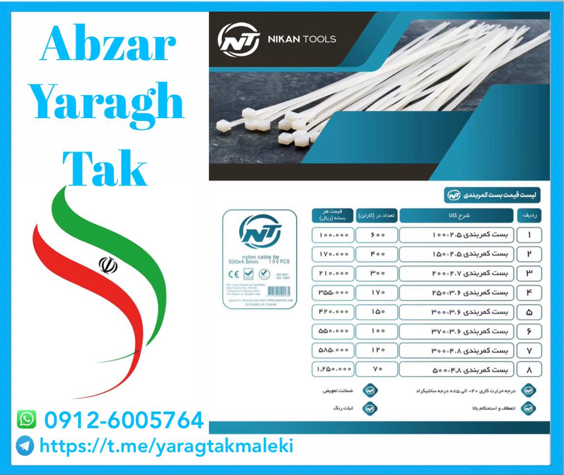 بست کمربندی چینی در ۴ سایز ۲۰ و ۲۵ 