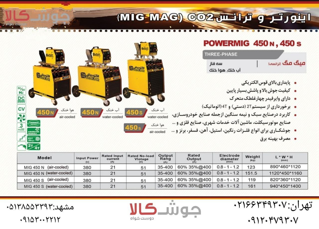 ️ دستگاه جوش co2  سه فاز۴۵۰ آمپر 