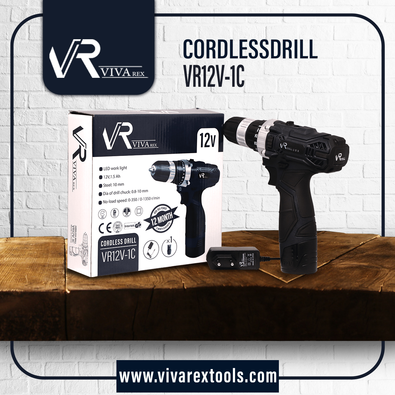 دریل شارژی ویوارکس VR12V-1C
