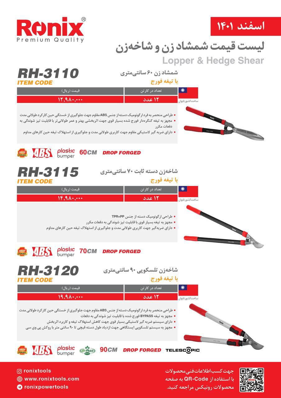 لیست قیمت رونیکس