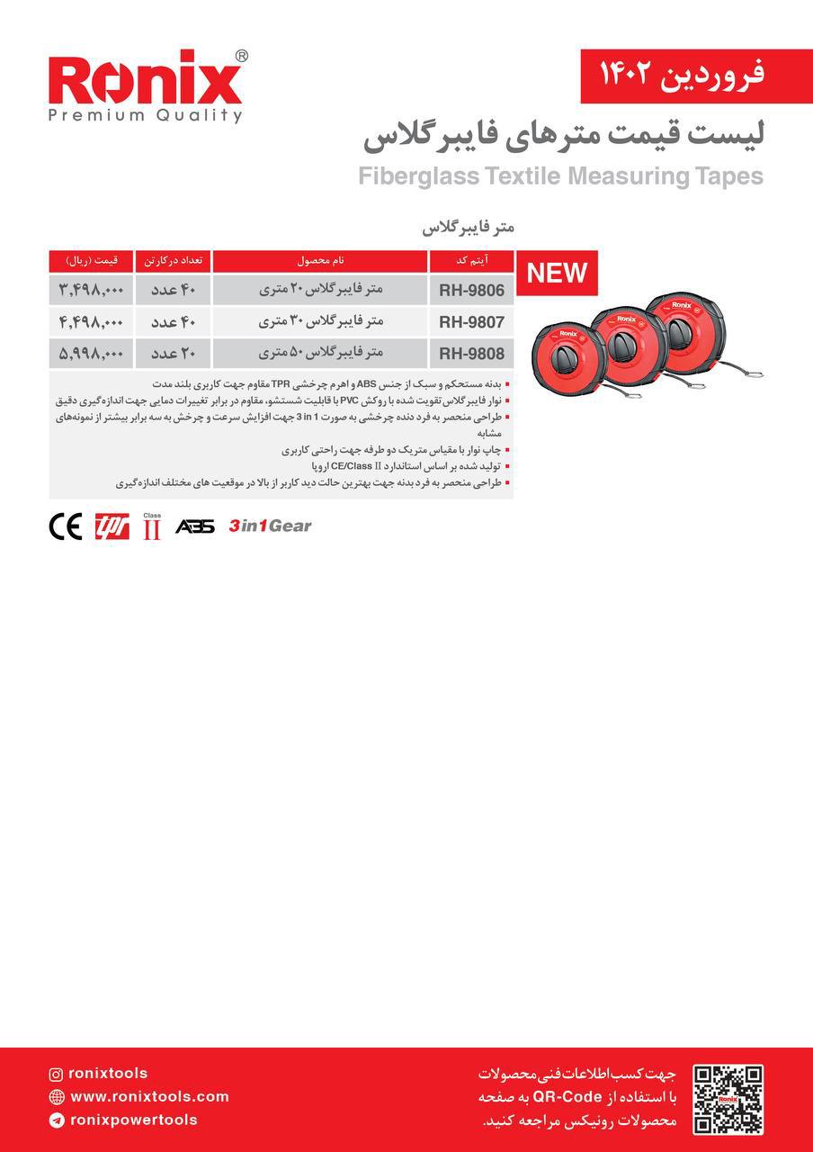 لیست قیمت رونیکس