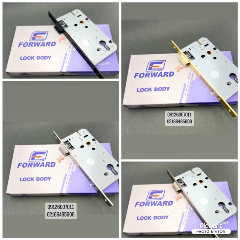 قفلهای فاصله ۶۰ و ۷۰ و ۸۰ فوروارد با کیفیت عالی و متعلقات کامل اعم از پیچ سیلندر و مقابلی و پیچهای ن