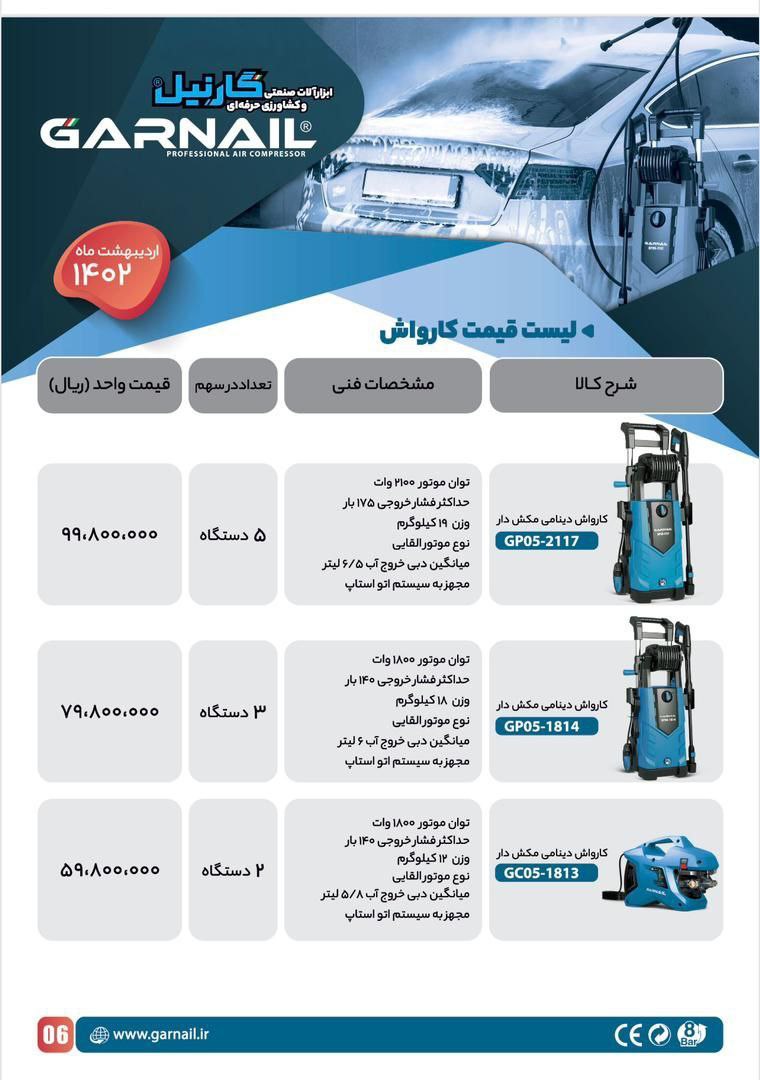 لیست محصولات گارنیل