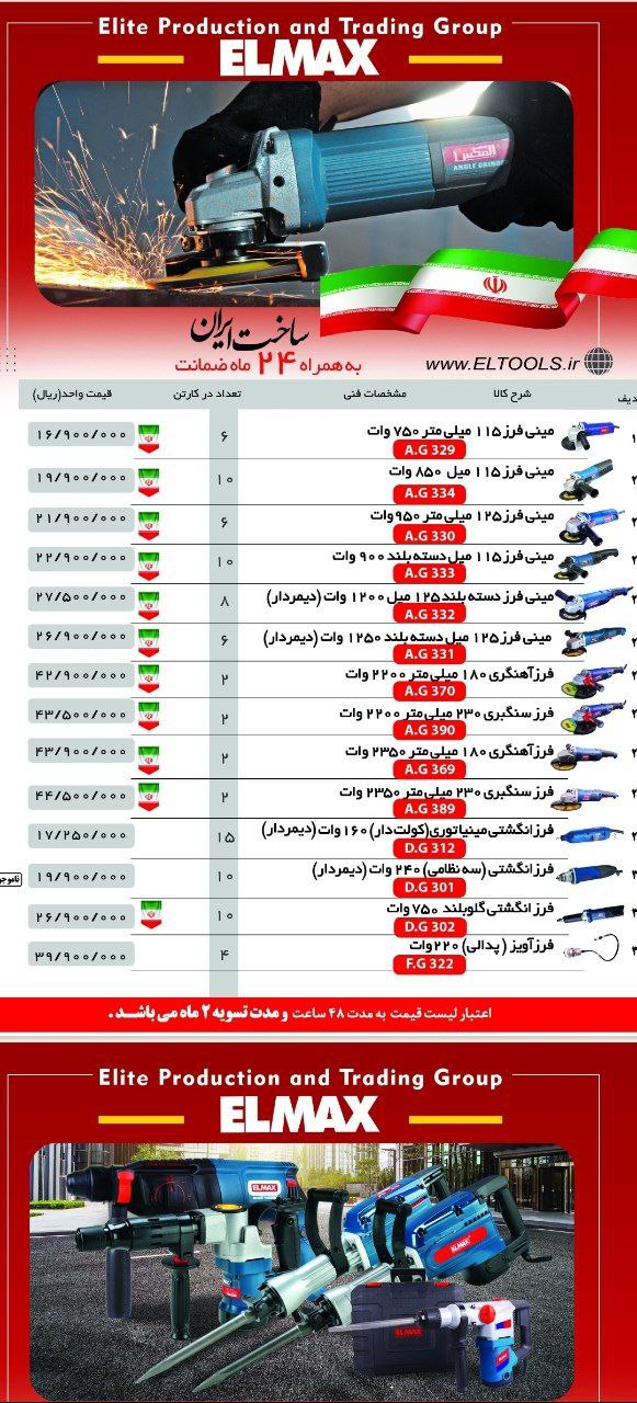 لیست محصولات المکس