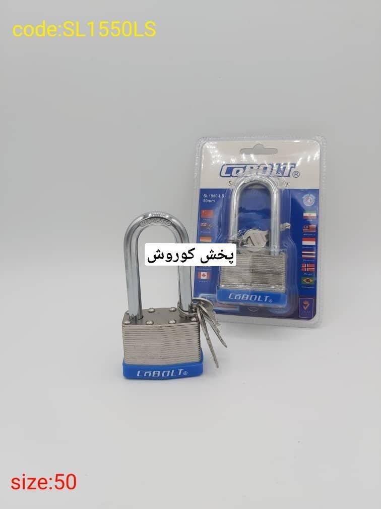 #قفل_پایه_بلند_COBOLT #قفل_آویز_تسمه_ای_پایه_بلند در دوسایز مصرفی ۵۰ و ۶۵ ساخت چین تعداد در کارتن ۳۶