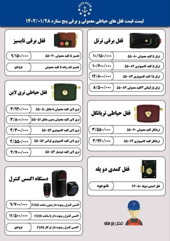 لیست قیمت محصولات پنج ستاره شامل درصد تخفیف میدان حسن آباد کوچه شجاعی کوچه فتحعلی خانی بن بست سوم پل